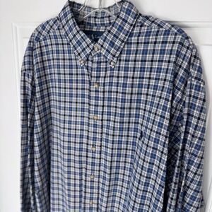 Ralph Lauren Men's Classic Fit Plaid Button Down Shirt Long Sleeve L